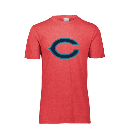 [FTSCUBRD-YS-LOGO1] Decker Youth Tri-Blend T-Shirt - Short Sleeve (Youth S, Red, Logo 1)