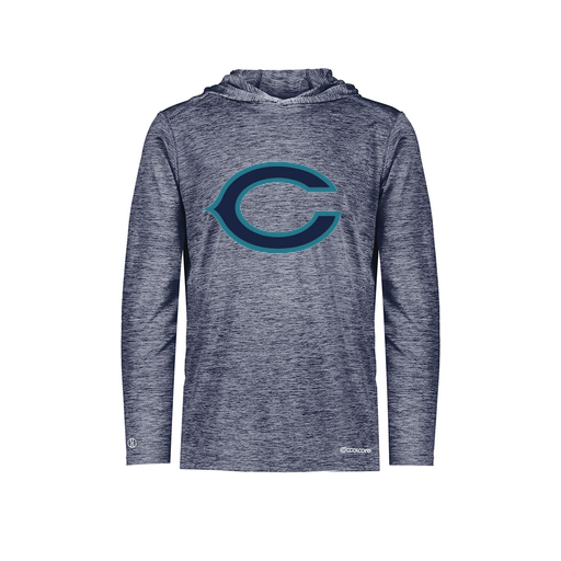 [FOLHCGNV-AS-LOGO1] Decker Men's Charge Hoodie (Adult S, Navy, Logo 1)