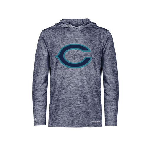 [FOLHCGNV-YS-LOGO1] Decker Youth Charge Hoodie (Youth S, Navy, Logo 1)