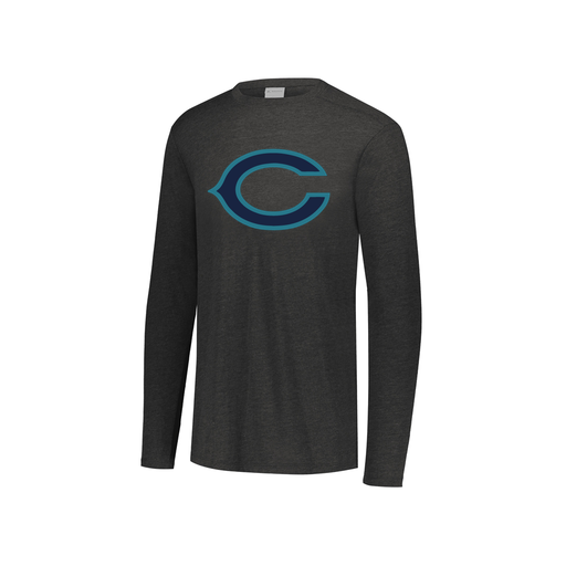 [FTLCUBBK-YS-LOGO1] Decker Youth Tri-Blend T-Shirt - Long Sleeve (Youth S, Black, Logo 1)