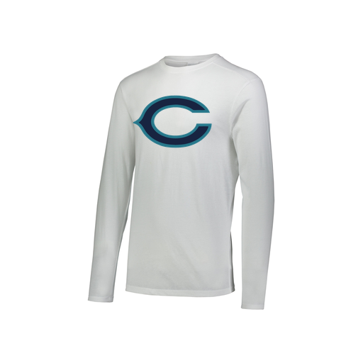 [FTLCUBWH-YS-LOGO1] Decker Youth Tri-Blend T-Shirt - Long Sleeve (Youth S, White, Logo 1)